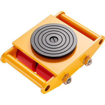 4-teiliges Maschinen-Rollbrett, 17637 Pfund/8 Tonnen Industriemaschinen-Transporter, Hochleistungs-Maschinen-Transportbrett aus Karbonstahl mit 4 PU-Rädern und 360° drehbarer Anti-Rutsch-Funktion für Lager, Werkstatt und Fabrik