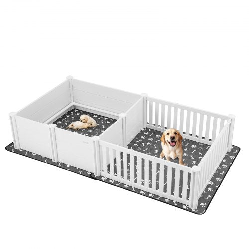 Dog Whelping Box 237 x 112 x 46 cm, 2 rooms, for extra large dogs | EU