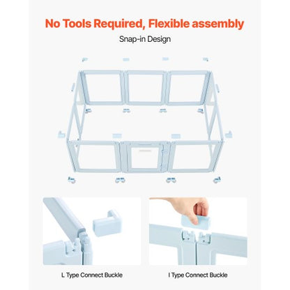 Puppy cage with window, transparent for large dogs, 190x122x76 cm | EU
