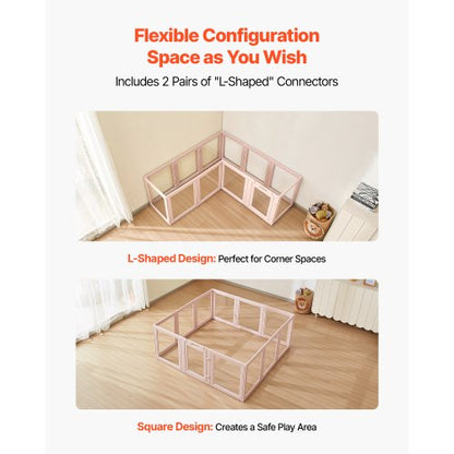 Welpenkäfig mit Fenster, transparent für extra große Hunde, 152x132x63 cm | EU