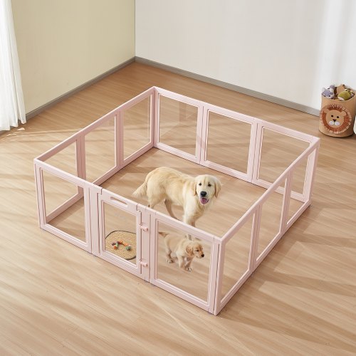 Puppy cage with window, transparent for extra large dogs, 152x132x63 cm | EU