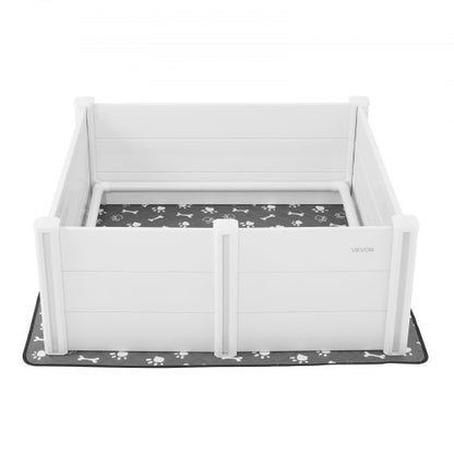 Welpenbox 122x122x46 cm mit höhenverstellbarer Tür für große Hunde | EU