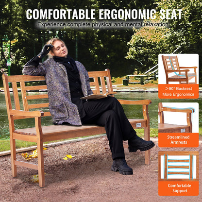 Gartenbank, 48 Zoll, Holz, Gartenbank, 700 lbs, Park, Terrasse, Hof, Veranda, Bank