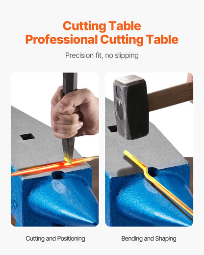 Single Horn Anvil 22Lbs Steel Anvil Blacksmith for Sale Forge Steel Tools with Round and Square Hole and Equipment Anvil Rugged Blacksmith Jewelers Durable and Robust Metalsmith Tool