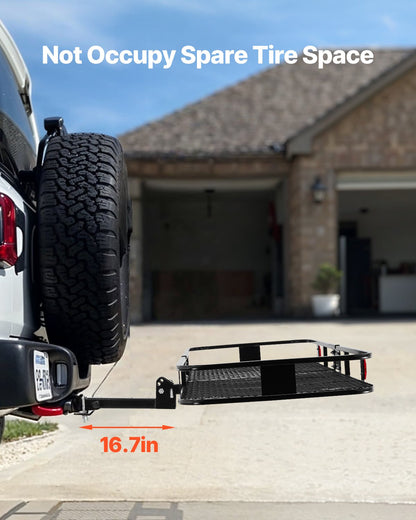 500 lbs Hitch Cargo Carrier Folding Hitch Cargo Carrier with Stabilizer