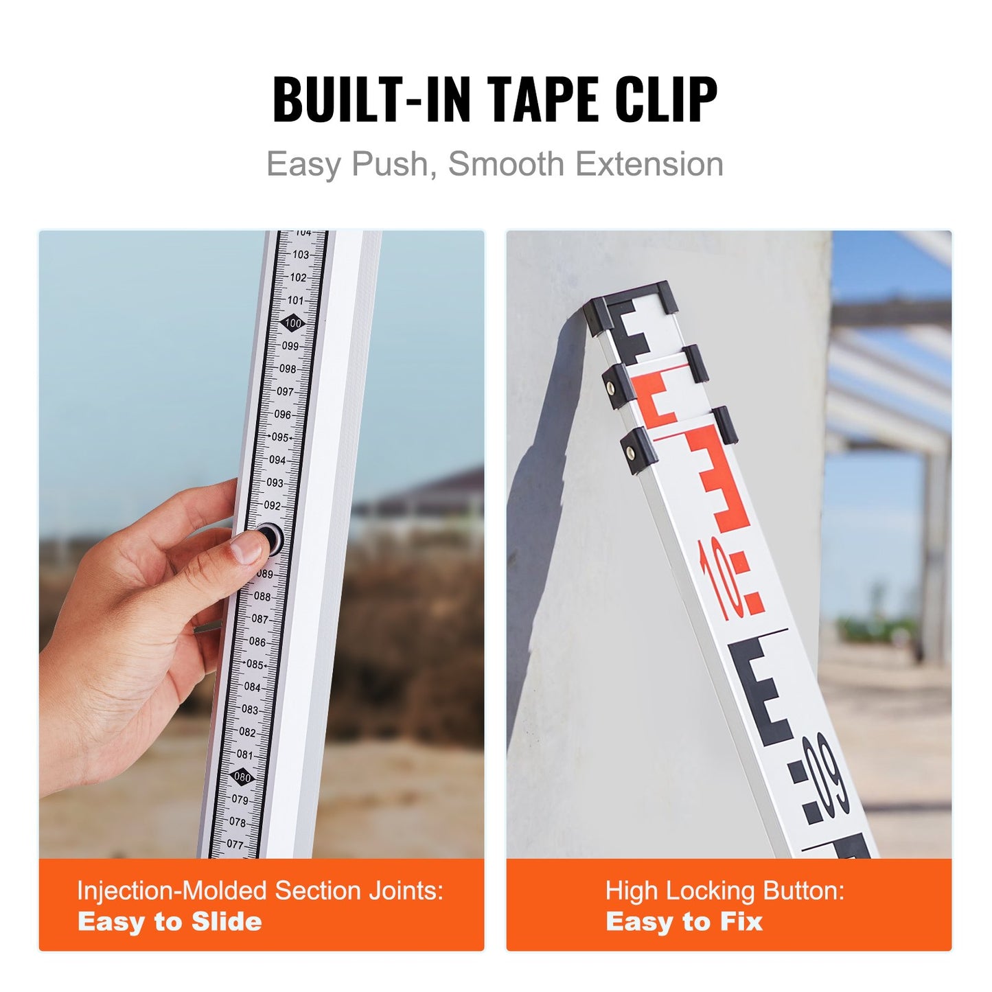 Mätstång 3M Metrisk Teleskopisk Grad Stång CM/MM med Bubble Level & Bag