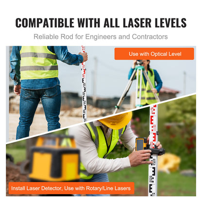 Mätstång 3M Metrisk Teleskopisk Grad Stång CM/MM med Bubble Level & Bag