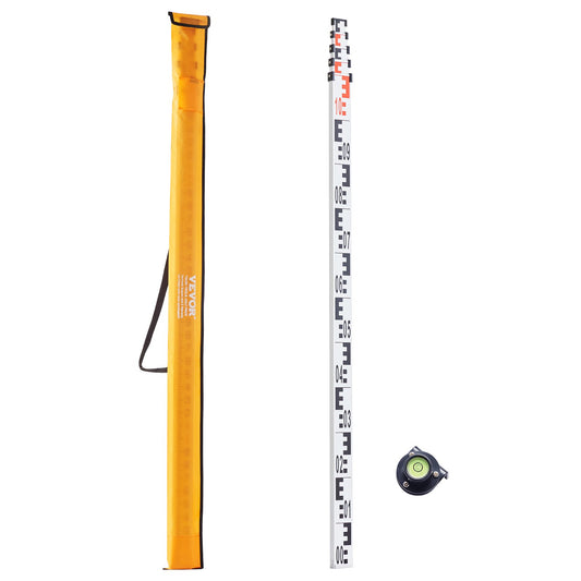 Measuring Rod 5M Metric Telescopic Degree Rod CM/MM with Bubble Level &amp; Bag