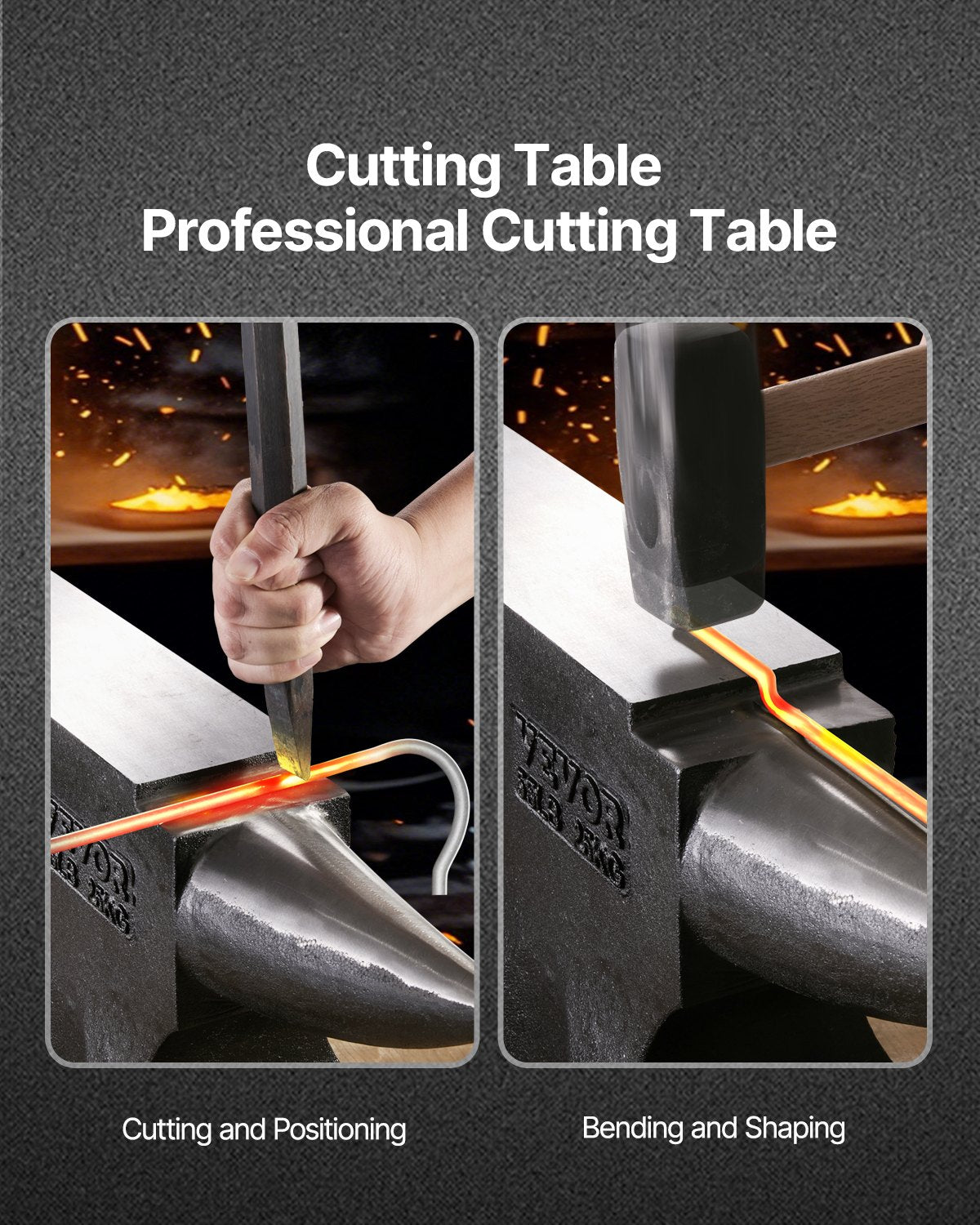 Single Horn Städ 55lbs Stål Stål Runt Horn Städ för smeder