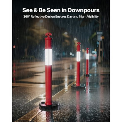 6-pack traffic barrier posts 1140 mm traffic safety cones with weighted base | EU