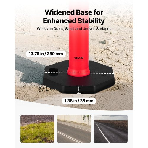 6-pack traffic barrier posts 1140 mm traffic safety cones with weighted base | EU