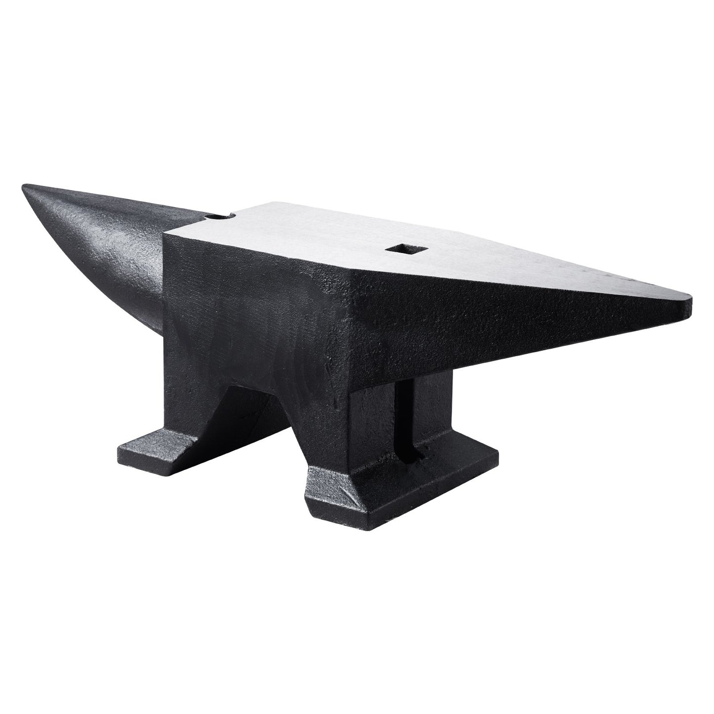 Cast Iron Anvil, 105 Lbs Single Horn Anvil with Large Countertop and Stable Base, High Hardness Rugged Round Horn Anvil Blacksmith, for Bending, Shaping