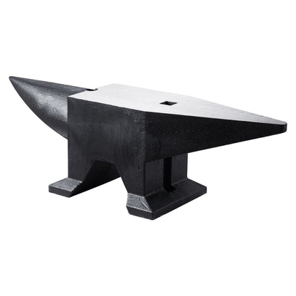 Cast Iron Anvil, 105 Lbs Single Horn Anvil with Large Countertop and Stable Base, High Hardness Rugged Round Horn Anvil Blacksmith, for Bending, Shaping