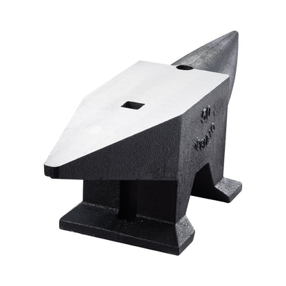 Cast Iron Anvil, 105 Lbs Single Horn Anvil with Large Countertop and Stable Base, High Hardness Rugged Round Horn Anvil Blacksmith, for Bending, Shaping