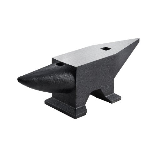 Cast Steel Anvil, 132 Lbs(60kg) Single Horn Anvil with Large Countertop and Stable Base, High Hardness Rugged Round Horn Anvil Blacksmith, for Bending, Shaping