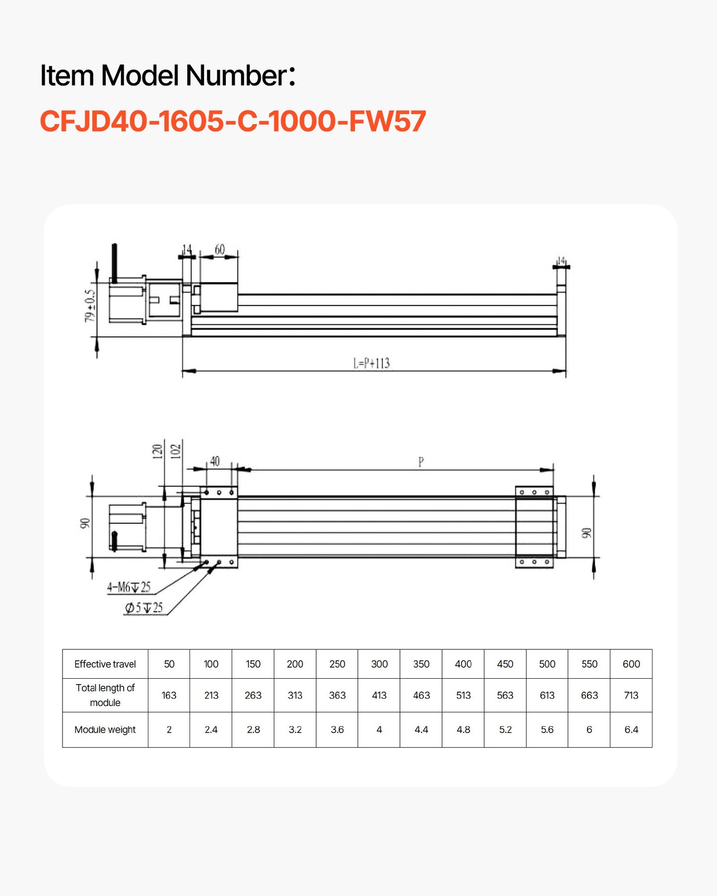 Linear Guide, 1000 mm Stroke Work Size, Ball Screw Motion CNC Linear Guide Stage Actuator, Motorized Nema 23 Stepper Motor, High Precision, for Engraving Machine CNC Milling Machine 3D Printer