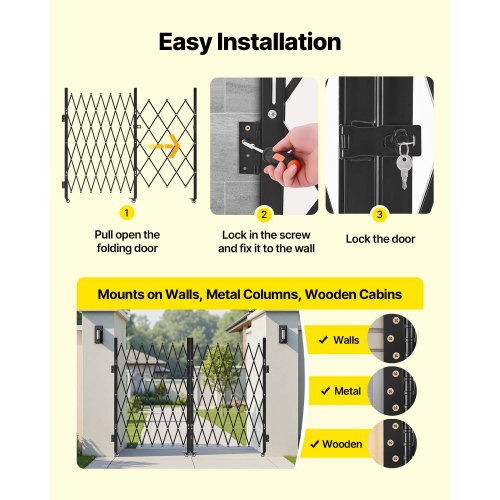Double-folding safety gate Lockable scissor gate 344 x 153 cm (WxH) | EU