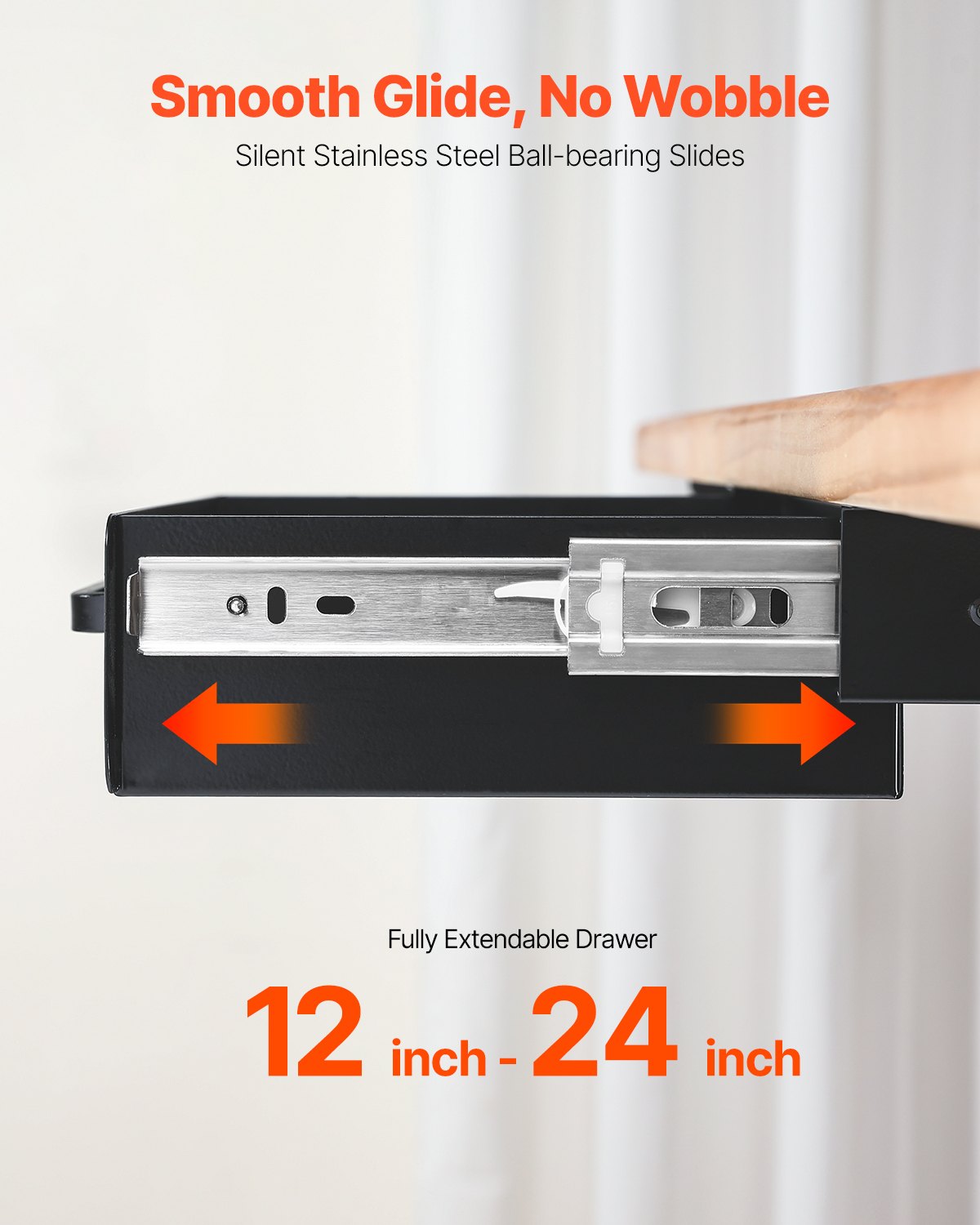 33 cm Unter Schreibtisch Schublade Organizer Pull Out Schublade Space Saver Home Office