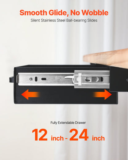 33 cm Unter Schreibtisch Schublade Organizer Pull Out Schublade Space Saver Home Office