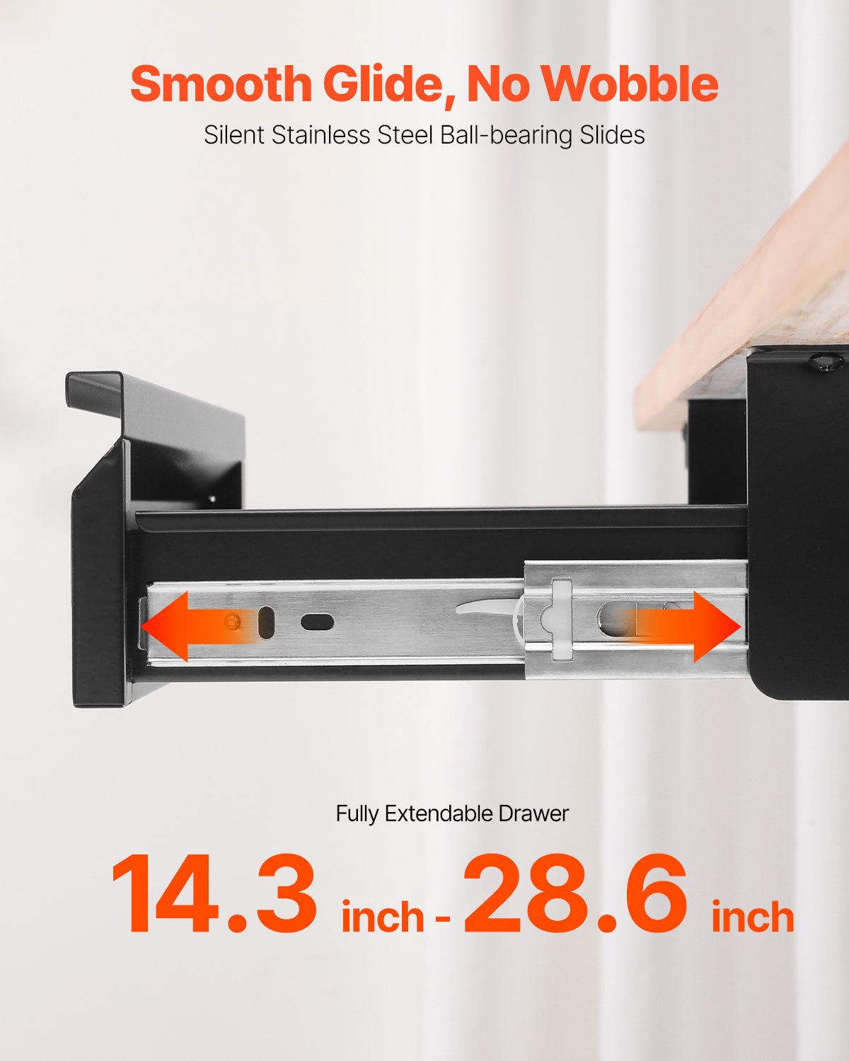 40 cm unter Schreibtisch Schublade Organizer Pull Out Schublade Space Saver Home Office