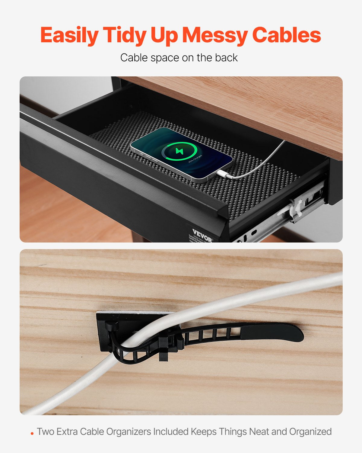 40 cm unter Schreibtisch Schublade Organizer Pull Out Schublade Space Saver Home Office