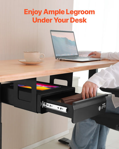 33cm abschließbar unter Schreibtisch Schublade Organizer Pull Out Schublade Home Office