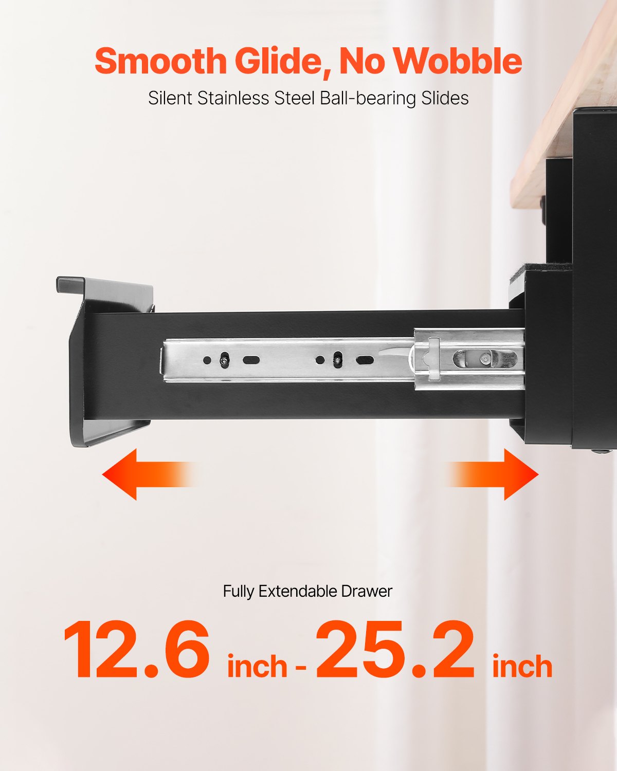 33cm abschließbar unter Schreibtisch Schublade Organizer Pull Out Schublade Home Office