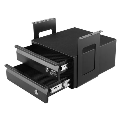 2 Låda 33 cm Låsbar Under Skrivbord Låda Organizer Utdragbar låda Hem