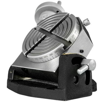 Vridbord 4 tum/100 MM Horisontellt vertikalt Vridbord 4-slits Vridbord för fräsmaskin MT-2 Vridbord för fräsning 360 grader Precisionsroterande bord för fräsning Borrskruvstycke