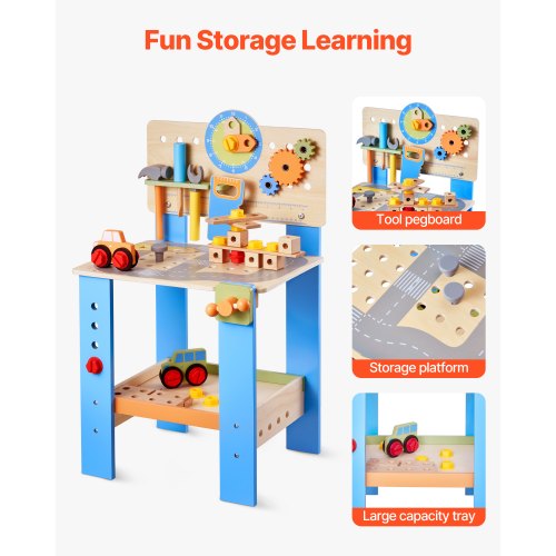 Wooden Tool Bench for Kids 3 Years+ Toy Workbench Toy Sets | EU