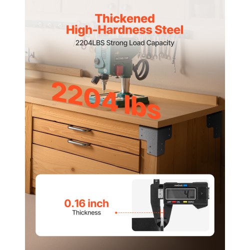 8-piece workbench corner brackets, 6.5 x 6.5 x 6.5 inches/165 x 165 x 165 mm