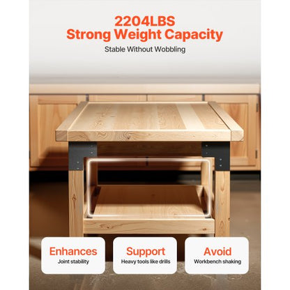 8-piece workbench corner brackets, 6.5 x 6.5 x 6.5 inches/165 x 165 x 165 mm