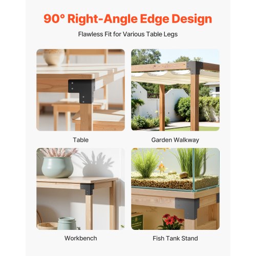 8-piece workbench corner brackets, 6.5 x 6.5 x 6.5 inches/165 x 165 x 165 mm