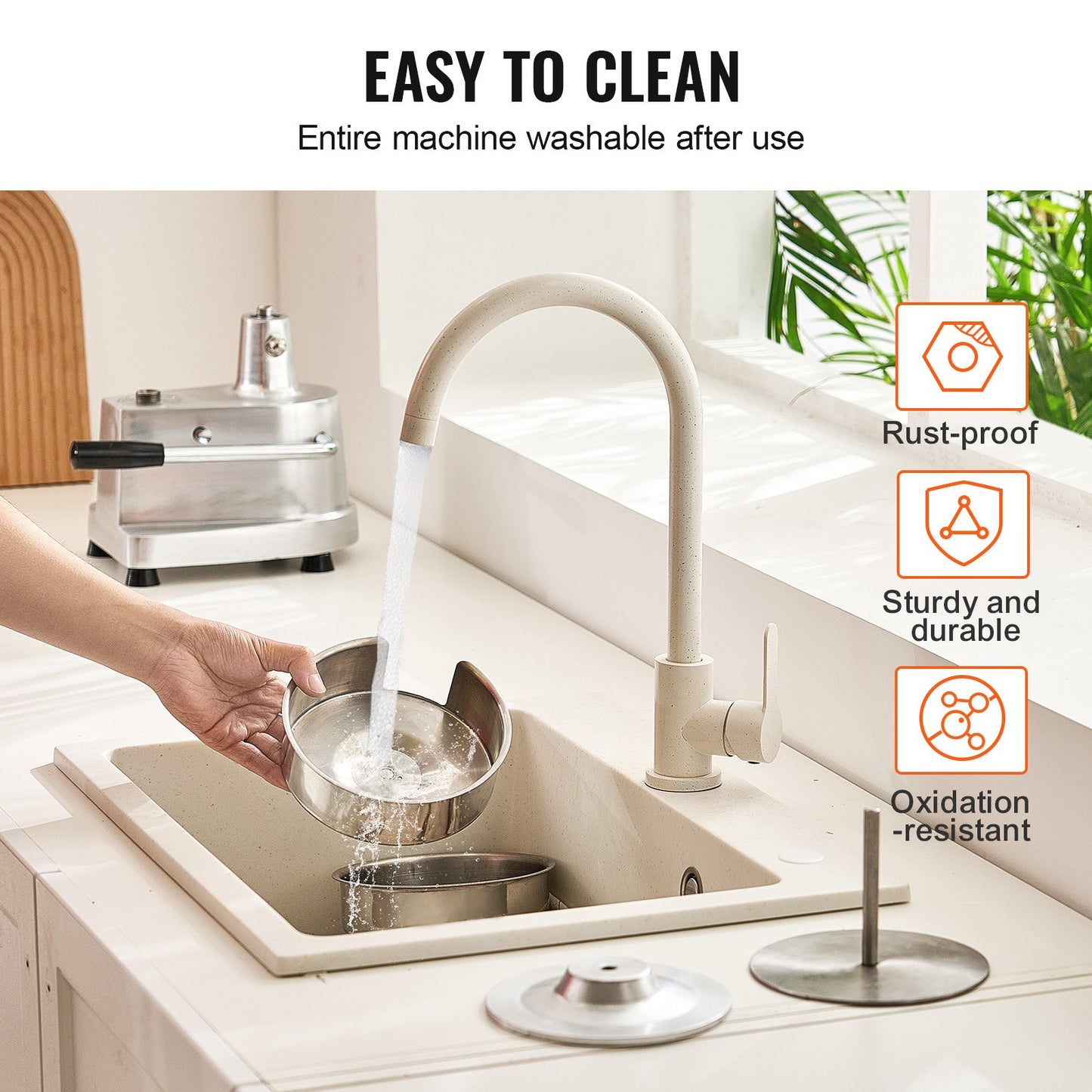 Commercial Hamburger Patty Maker, 150mm/6inch Hamburger Patty Maker, Heavy Duty Stainless Steel Food Bowl, Hamburger Press Machine, Kitchen Meat Forming Machine with 1000pcs Patty Papers