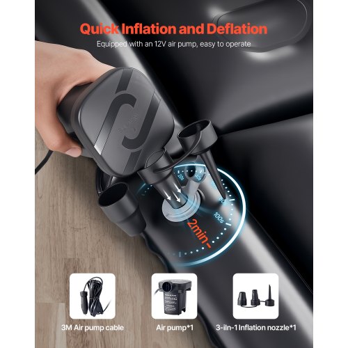 Billuftmadrass Uppblåsbar Bil Camping Resor Sovbädd SUV MPV Sedan |  EU