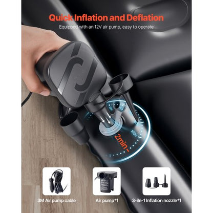 Billuftmadrass Uppblåsbar Bil Camping Resor Sovbädd SUV MPV Sedan |  EU