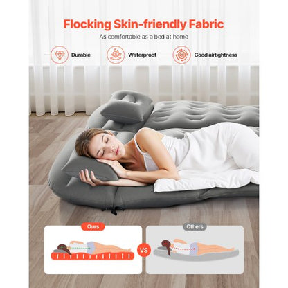 Billuftmadrass Uppblåsbar Bil Camping Resor Sovbädd SUV MPV Sedan