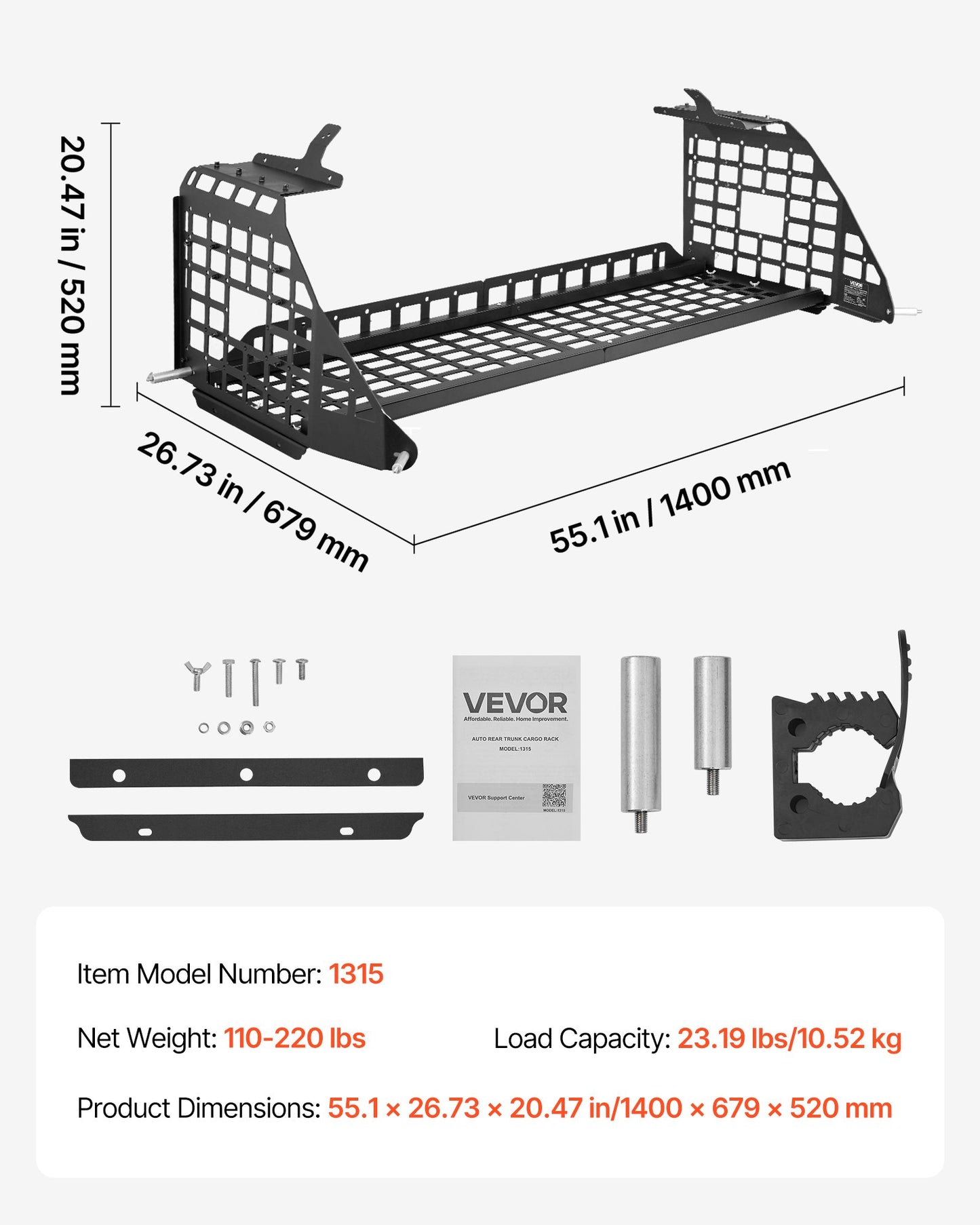 Rear Trunk Cargo Rack, for 2010-2024 Toyota 4Runner, 220 lbs Capacity, Aluminum Alloy Basket Tray Interior Storage Luggage Carrier, Adjustable Height Shelf Stand Organizer for Camping Trip Gear