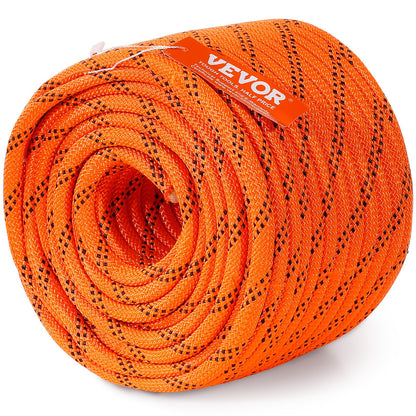 Arborist tree climbing rope double braided polyester 3/8" x 120' 48-strands