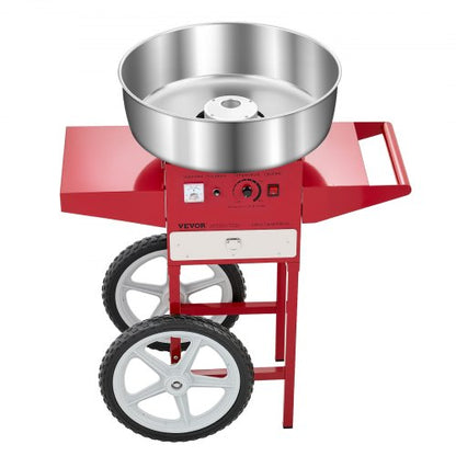 Kommersiell sockervaddsmaskin med vagn Sockervaddsmaskin 1000W Röd |  EU