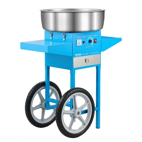 Commercial Cotton Candy Machine with Cart Cotton Candy Machine 1000W Blue | EU