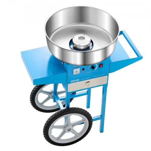 Commercial Cotton Candy Machine with Cart Cotton Candy Machine 1000W Blue | EU