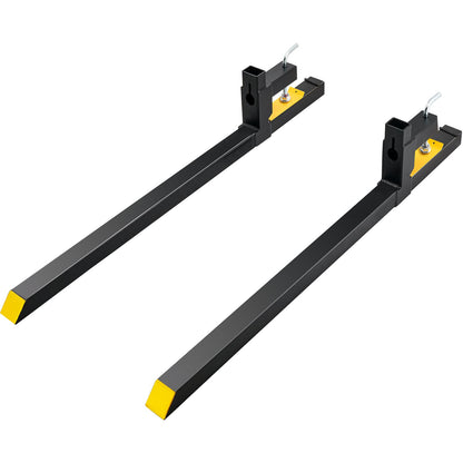 Clamp on Pallet Forks, 2000 lbs Capacity Pallet Forks, 60" Tractor Bucket Forks, Heavy Duty Front Loader Attachment for Loader Bucket, Tractor, Skid Steer, Tractor Forks for Agriculture and Farm