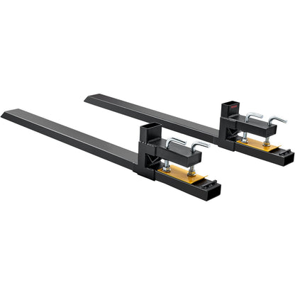 Pallet Forks, 4000 lbs Capacity clamp on Pallet Forks, 60" Tractor Bucket Forks, Heavy Duty Front Loader Attachment for Tractor, Loader Bucket, Skid Steer, Tractor Forks for Agriculture and Farm