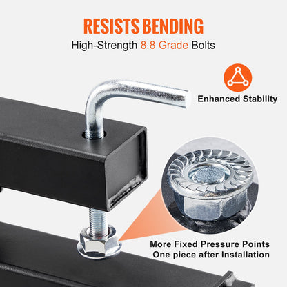 Palettengabeln, 2000 lbs Palettengabeln zum Anklemmen, Traktorschaufelgabeln mit 43" Gesamtlänge und verstellbarer Stabilisatorstange, Hochleistungspalettengabeln für Traktoranbaugeräte, Kabellenkung, Ladeschaufel