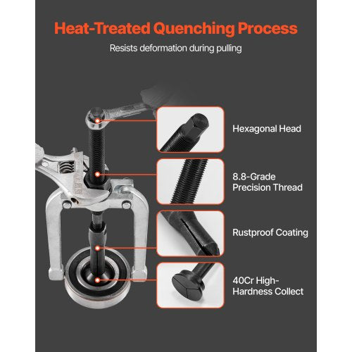 Lageravdragarsats för blindhål, 16-i-1-sats för innerlager och tätningsutdragare, 16 delar glidhammare, pilotinsats, invändig lagerborttagningsverktygssats med 10 delade hylsor och motstag |  EU