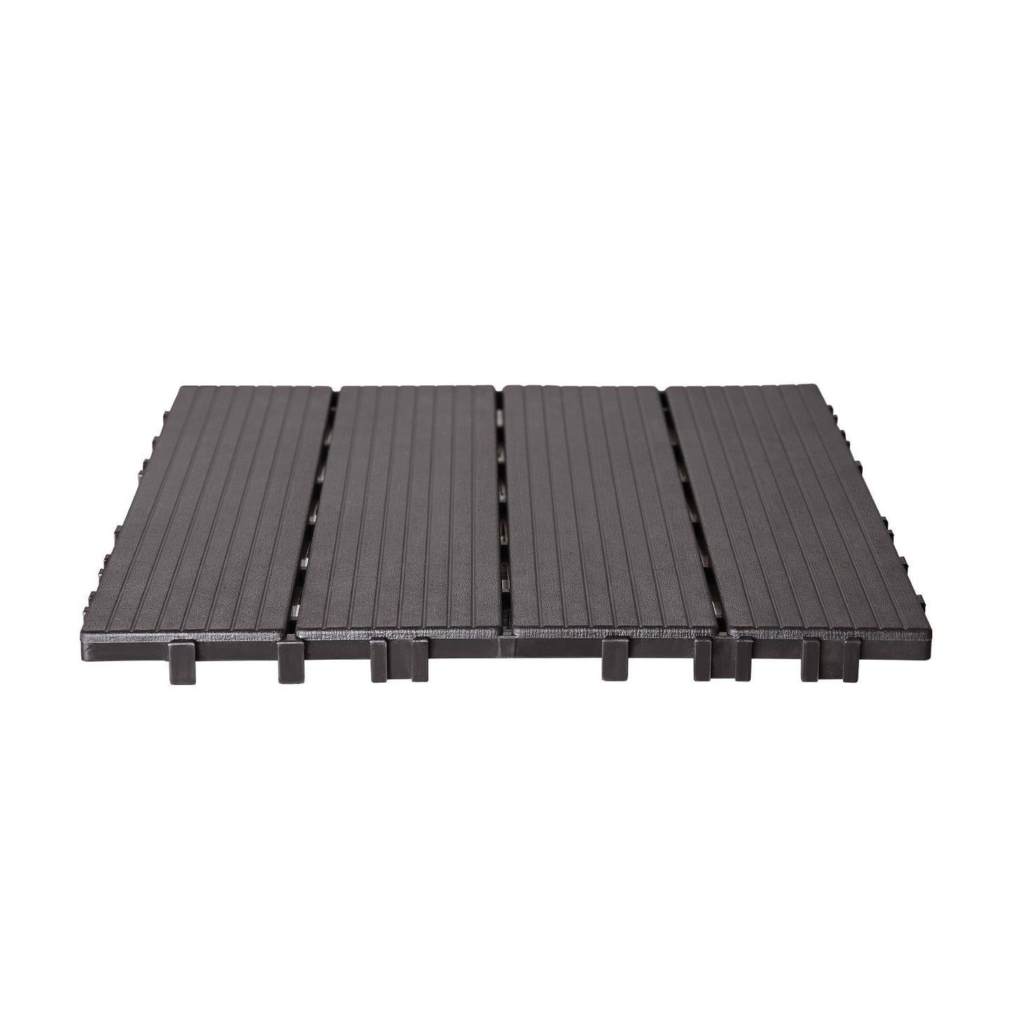 Interlocking Deck Tiles 36 Pack 12"x12" Vattentät för veranda mörkbrun