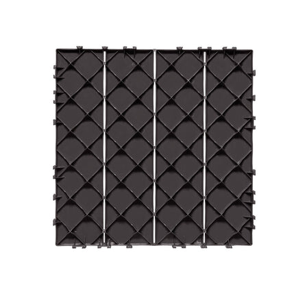Interlocking Deck Tiles 54 Pack 12"x12" Vattentät för veranda mörkbrun