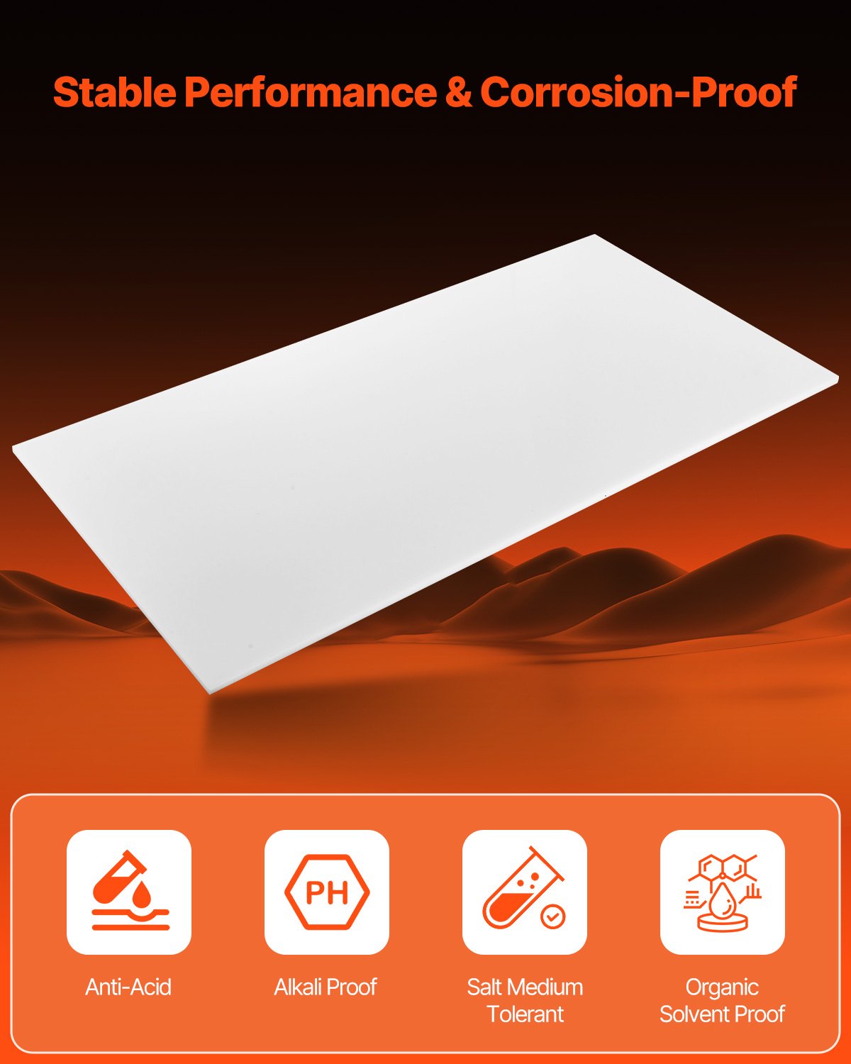 1er-Pack HDPE-Kunststoffplatten 24 x 48 Zoll Kunststoffplatte 1/2 Zoll dick