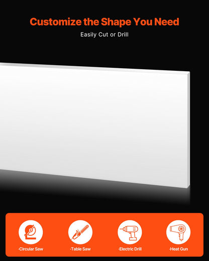 1er-Pack HDPE-Kunststoffplatten 24 x 48 Zoll Kunststoffplatte 1/2 Zoll dick